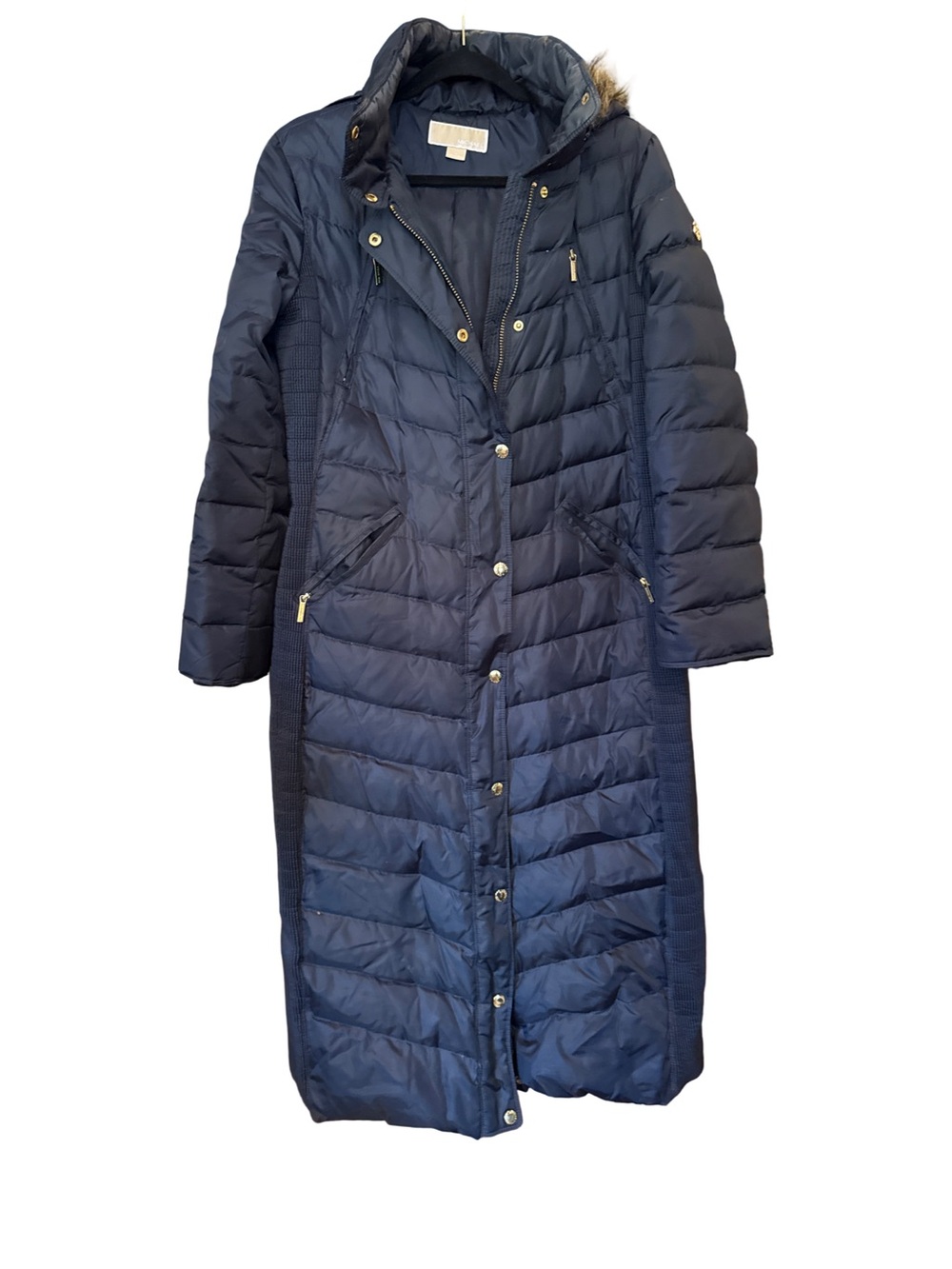 Michael Kors winter jacket, blue, L w hood
